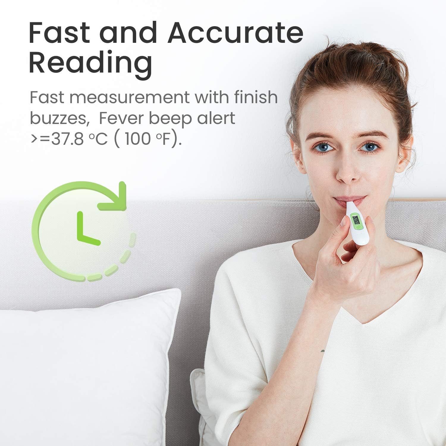 Thermometer for Adults, Oral Thermometer for Fever, Medical Thermometer with Fever Alert, Memory Recall, C/F Switchable, Rectum Armpit Reading Thermometer for Baby Kids and Adults[2020 New Model]: Health & Personal Care