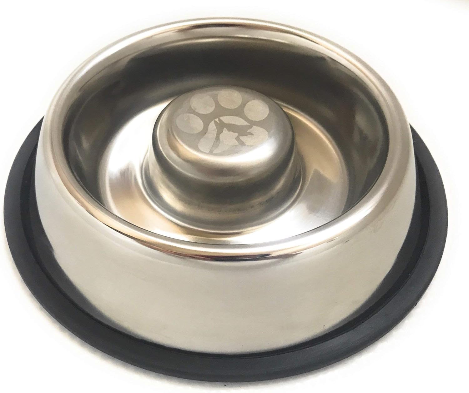 Amazon Com Koby S Paws Stainless Steel Slow Feed Interactive Dog