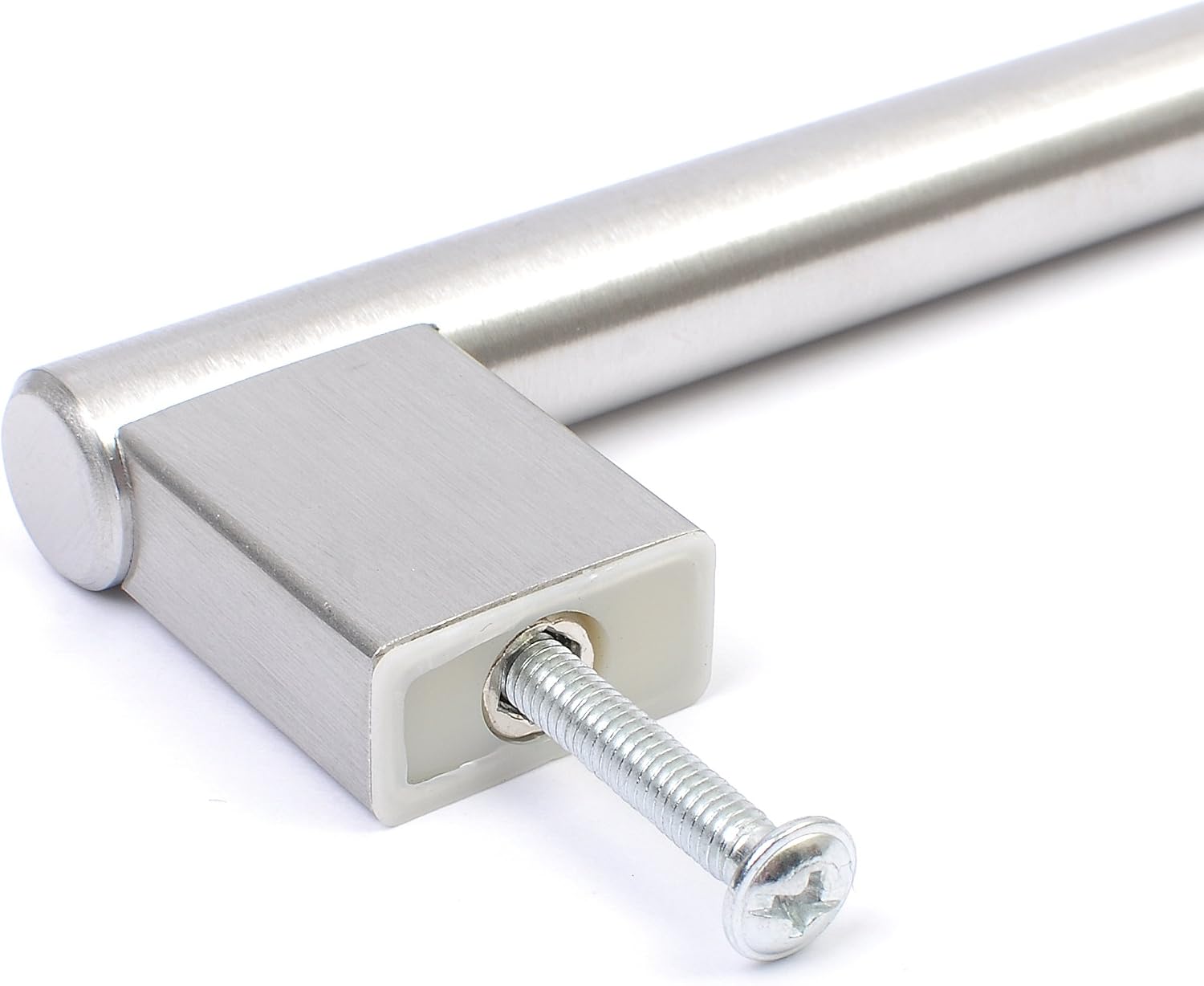 BSM Marketing Kitchen Cupboard Cabinet Keyhole Boss Bar Door Handle Knob Brushed Stainless Steel (10, 128mm) - Image 5