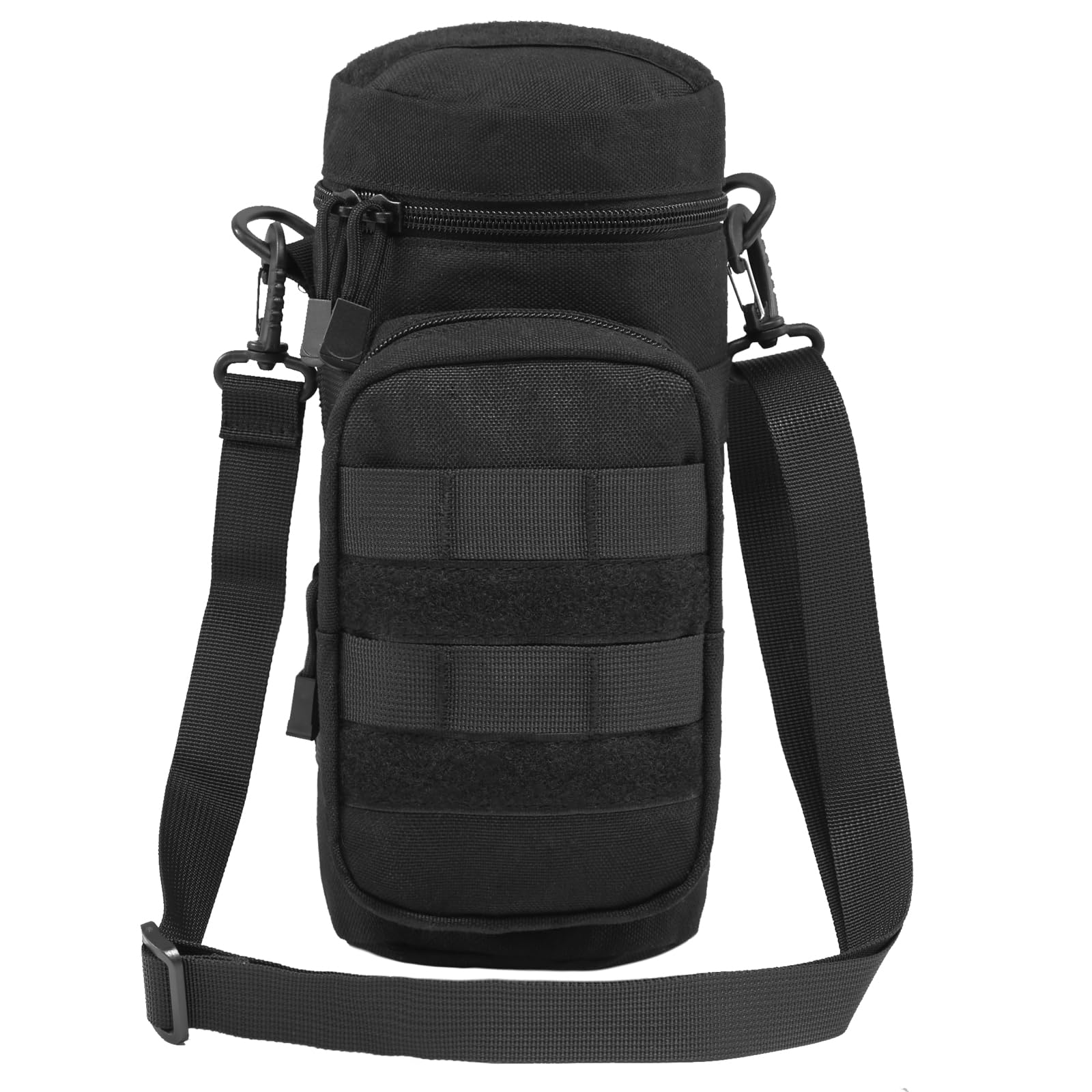 TRIWONDER Tactical Water Bottle Pouch Molle Bottle Holder Bottle Storage Bag Bottle Carrier Bag Hydration Bottle Holster (Black with Belt)