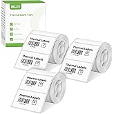 Thermal Labels for Nelko PM220 Label Maker(50x30mm), 3 Roll, White