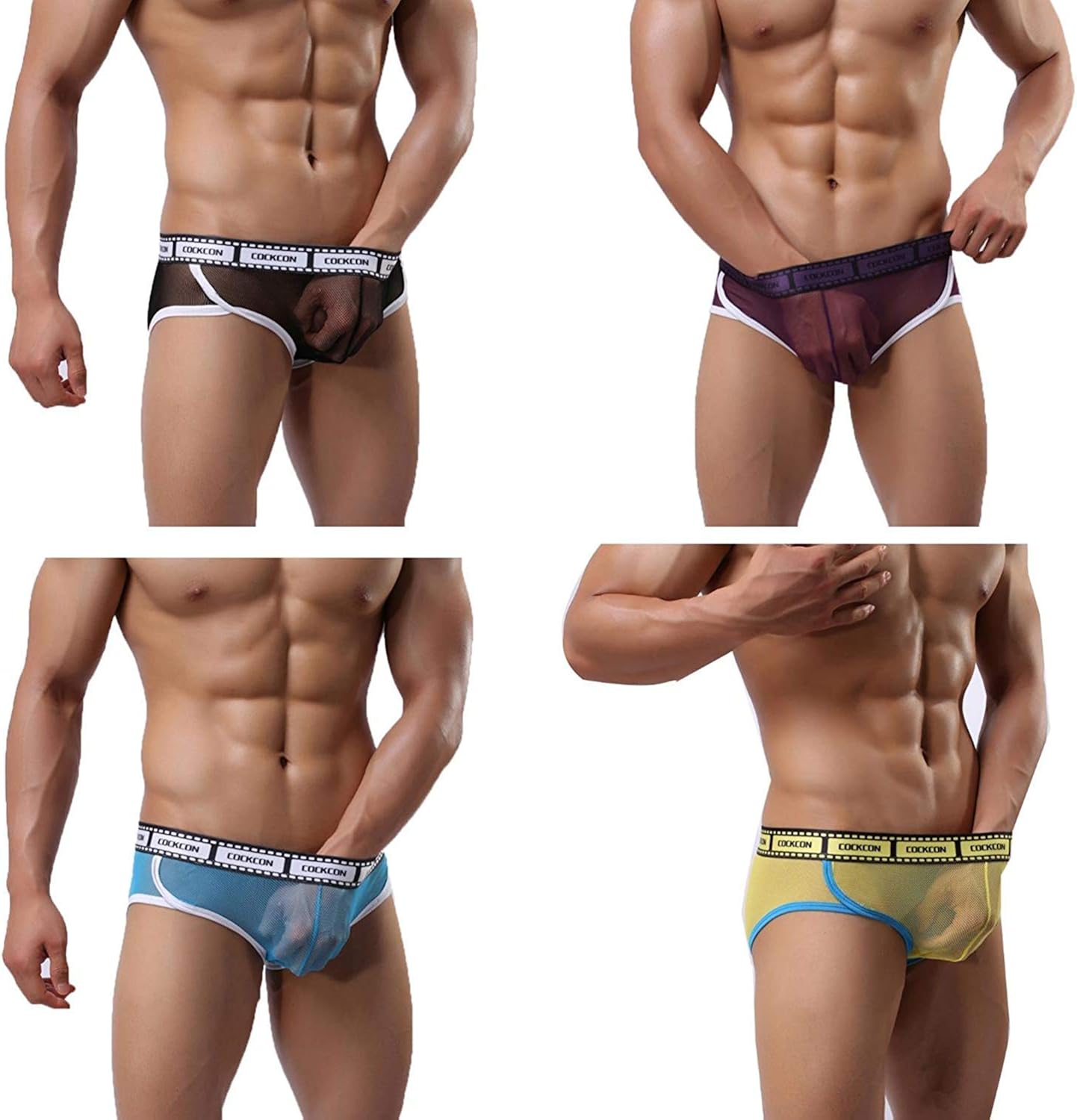 XGBDTJ Men's Underwear Sheath Slip Transparent Breathable Soft Waist