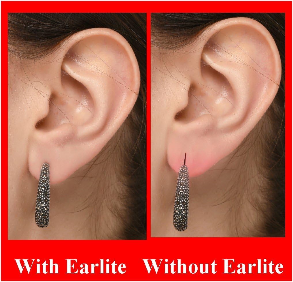 EarLite 60 PATCHES Invisible Earring Ear-Lobe Support Waterproof Patches in ZipLock Pouch …, Clear, 60 Count (Pack of 1) - Image 5