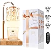 Candle Warmer Lamp with 3 Bulbs, Adjustable Height Dimmable Candle Warmer with Timer, Candle Lamp with Charming Gift Box Ribb
