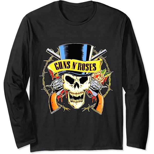 ミュージシャン Guns N&#39; Roses  Long Sleeve T-Shirt M Amazon.com: Official Guns N' Roses Rose Graphic Long Sleeve