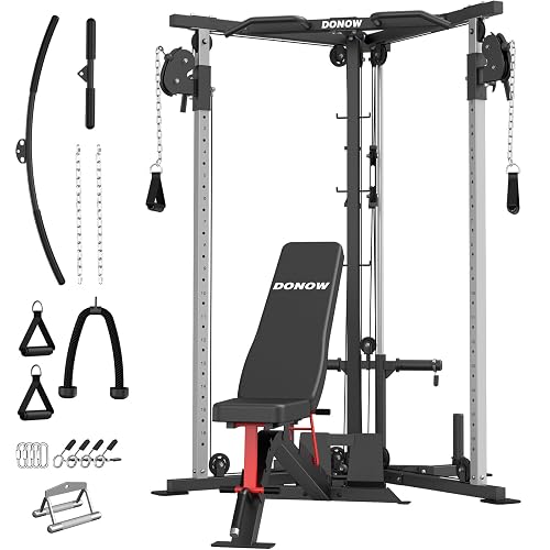 DONOW Cable Crossover Machine, Cable Fly Machine Home Gym System ...