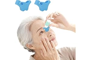 2Pcs Eyedrop Bottle Guide Aid Dispenser for Elderly, Reusable Silicone Eye Drop Bottle Guide Dispenser, Eye Drop Assist Devic