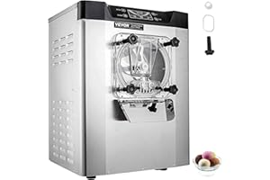 VEVOR Commercial Ice Cream Machine 1400W 20/5.3 Gph Hard Serve Ice Cream Maker with LED Display Screen Auto Shut-Off Timer One Flavors Perfect for Restaurants Snack bar Supermarkets