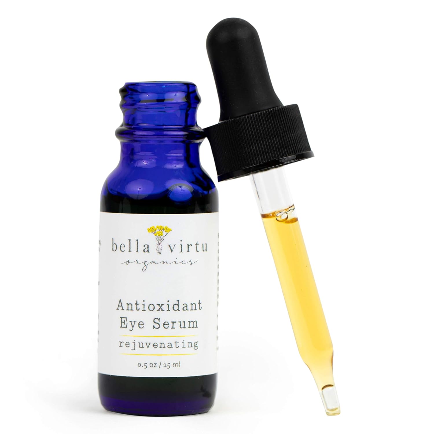 Organic Under Eye Serum for Dark Circles and Puffiness with Rosehip Oil. USDA Organic Eye bag reducer, anti-aging, anti-wrinkle, fine lines, crows feet and dark circle corrector (0.5oz/15ml): Beauty
