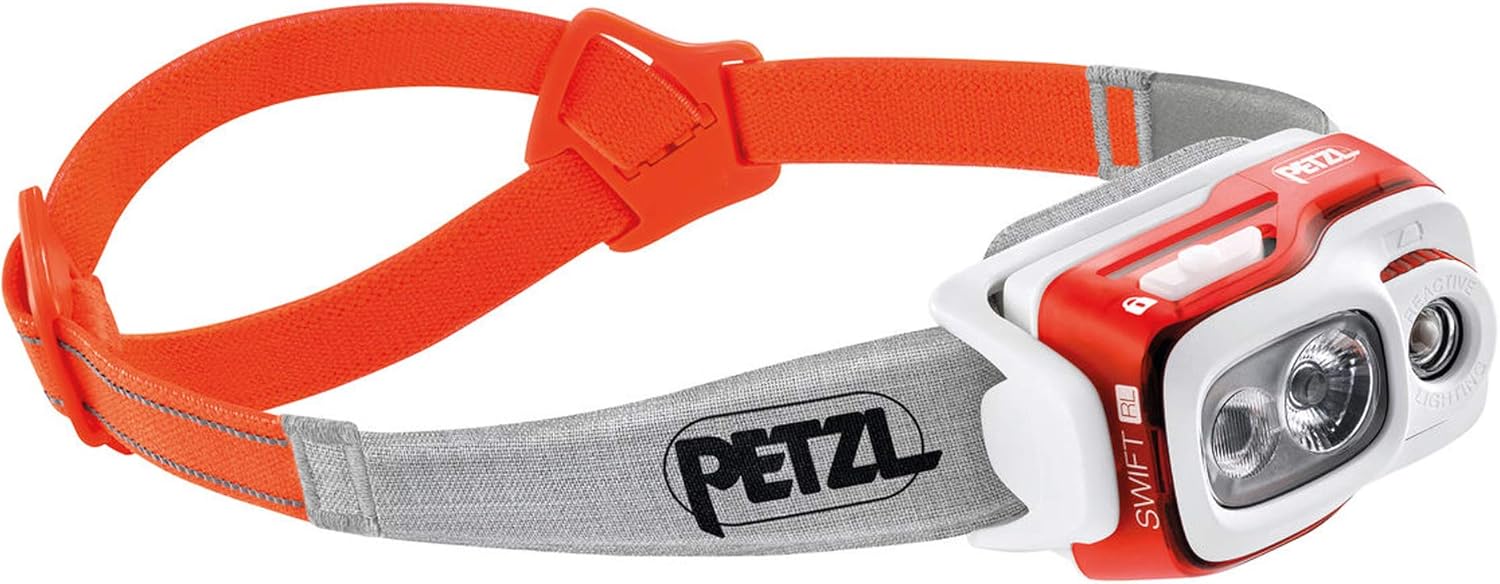 PETZL - Swift RL Headlamp 900 lumens, Reactive Lighting Technology, Orange: Home Improvement