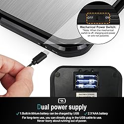 BOMATA IPX7 Waterproof Food Scale, 22lb/10kg, USB