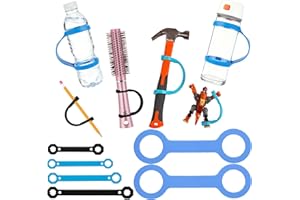 LEEPENK 6 Pack Silicone Universal Cuff,Assistive Hand Grip Holder Medium Size for Special Needs,Mobility Daily Living Aid, Therapy, Eating Utensil Holder