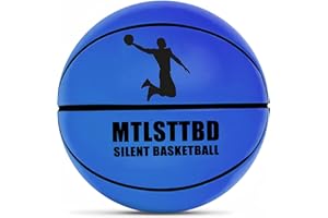 mtlsttbd Silent Basketball-Size 7 (29.5") Upgrade Dribble Dream Silent Basketball, Grooved Airless Foam Technology for Soundless for Quiet Dribbling and Indoor Training