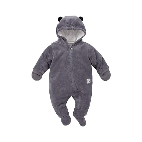 Pinokio - Magic - Baby Overall 100% Polyester mit Innenfutter aus 100% Baumwolle, Teddy, grau - Einteiler für herbstliche Tem