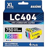 BAIINK LC404 Ink Cartridges Replacement for Brother Ink Cartridges LC404 LC-404 LC404XL Compatible with Brother MFC-J1205W MF