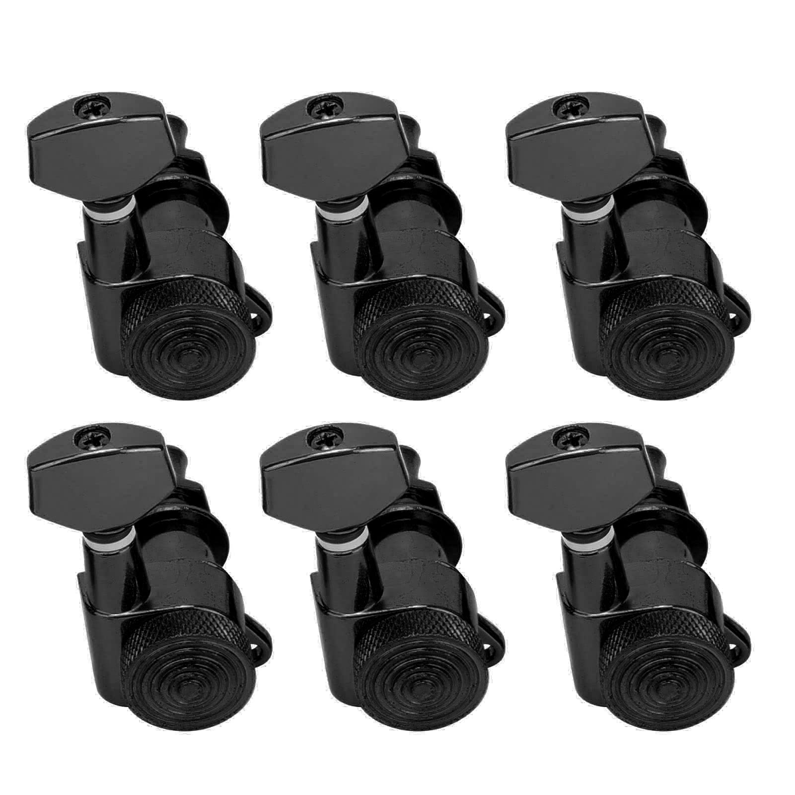 Guitar Locking Tuners Lock String Sealed Tuning Key Pegs Machine Heads Music Accessory XFNHBK Guitar Parts Accessories (Set of six left buttons)