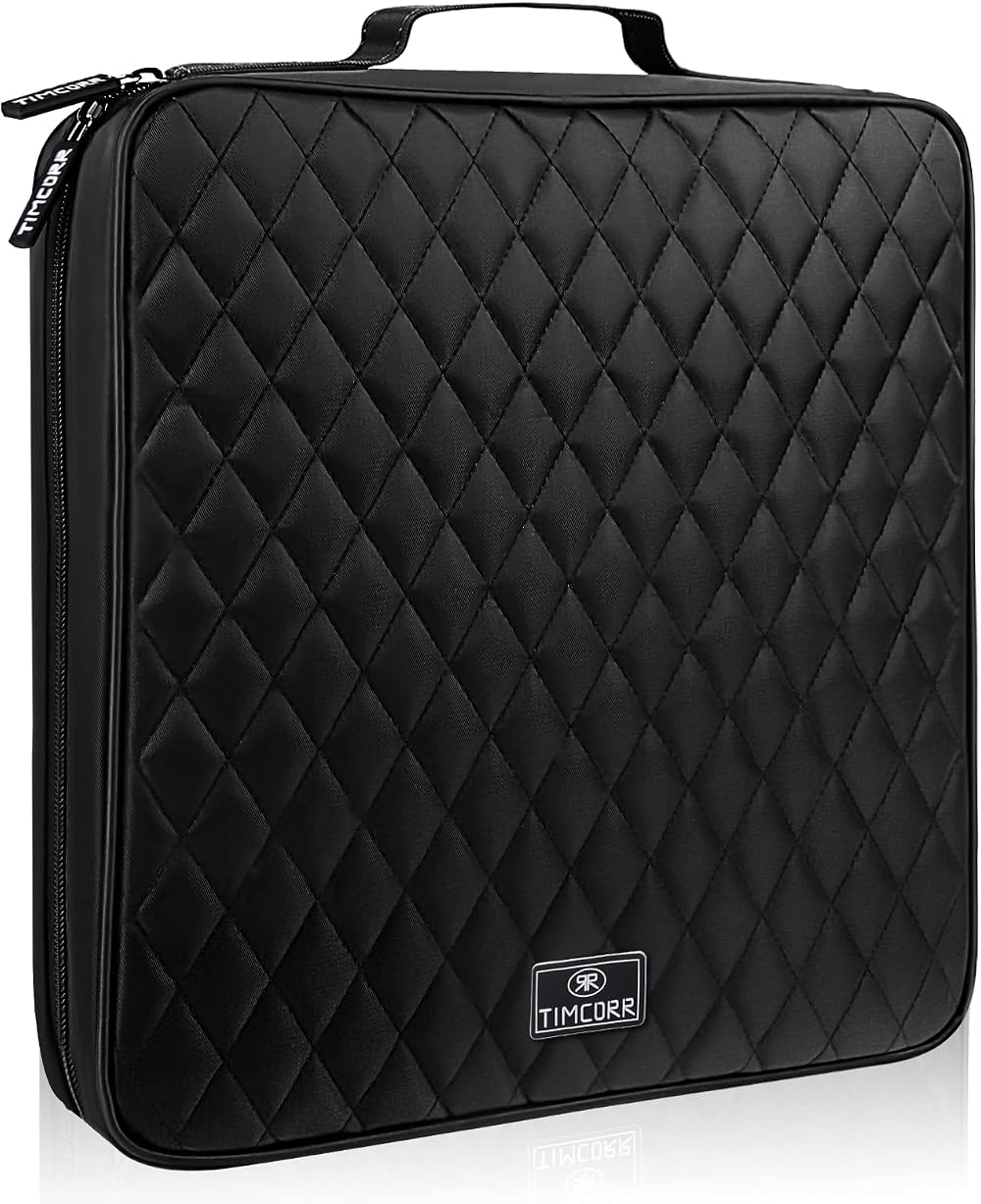 TIMCORR CD Case DVD Holder 160 Capacity Portable Binder Black