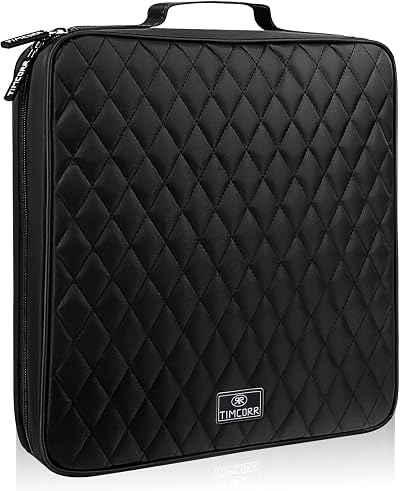TIMCORR CD Case DVD Holder 160 Capacity Portable Binder Black