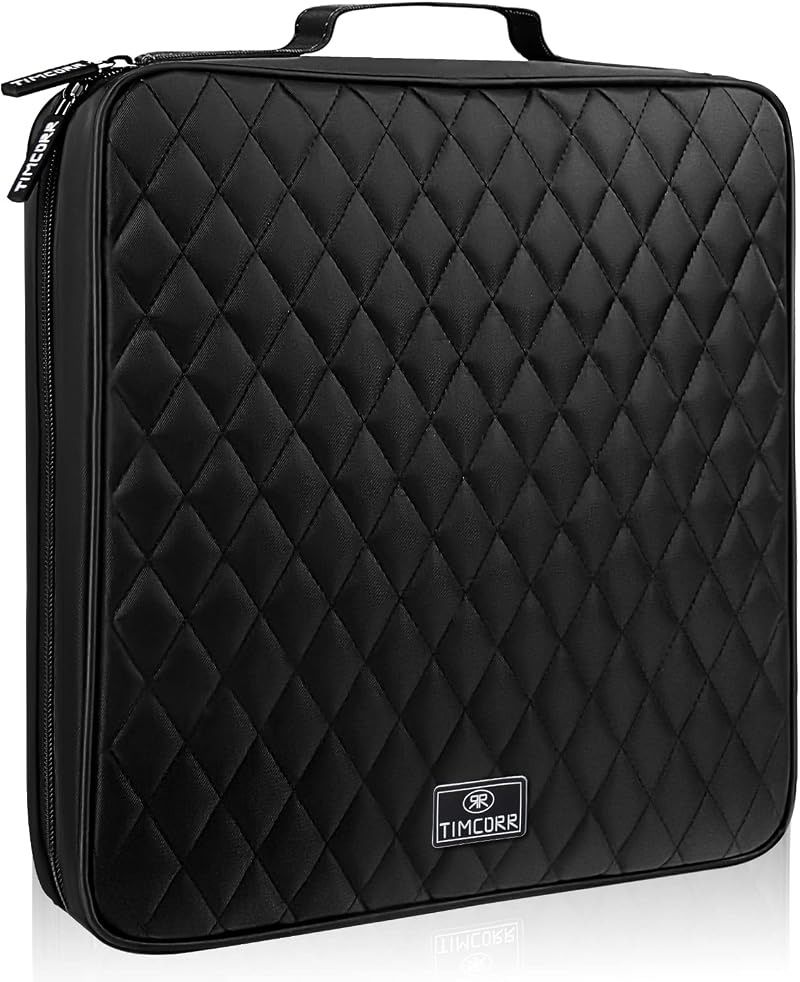 TIMCORR CD Case DVD Holder 160 Capacity Portable Binder Black