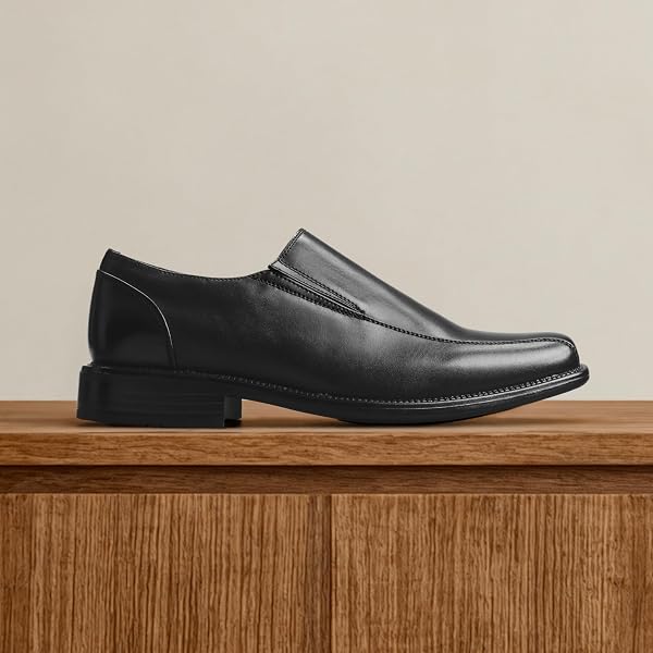 BRUNO MARC MEN’S SLIP ON DRESS LOAFERS SHOES,SIZE 13W,BLACK,STATEWIDE-01