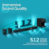 Hisense AX5125H 5.1.2 Channel Soundbar with Wireless Sub & True Wireless Rear view 6
