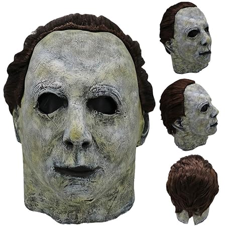 TianranRT Cosplay Michael Myers Schmelzen Gesicht Overhead Latex Kostüm Requisite Unheimlich Maske Spielzeug