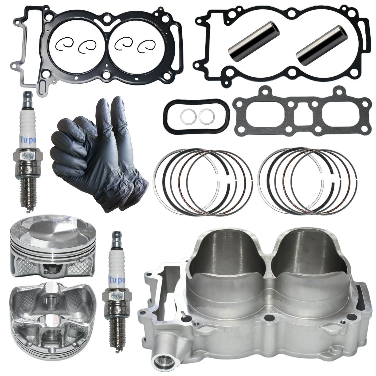 Photo 1 of Tupo 93mm Cylinder Piston Ring Gasket Top End Rebuild Kit Compatible with Polaris RZR XP 4 1000 EPS Ranger Crew 900 ACE SP 900 EPS RZR Trail 900 EPS Ranger Crew XP 1000 General XP 4 1000 2013-2023