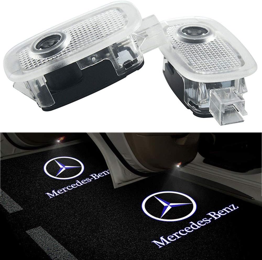 ZNYSTAR 2pcs Car LED Projector Door Lamp Ghost Shadow Welcome Light Logo (Benz S)