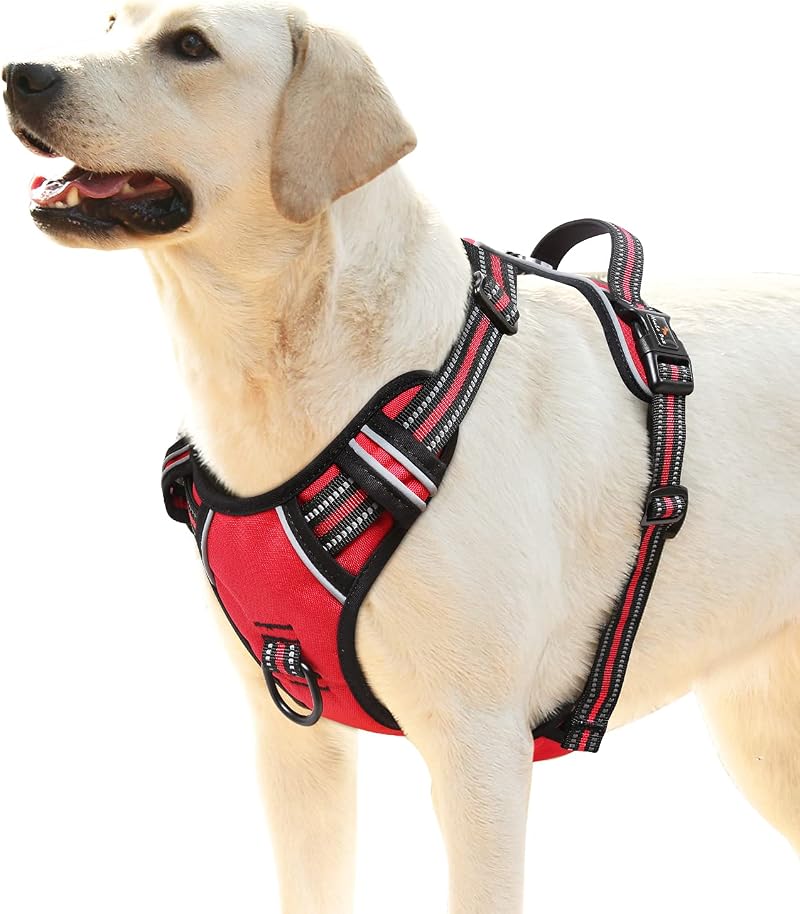 HEELE Dog Harness No-Pull Adjustable Reflective Oxford XL Red