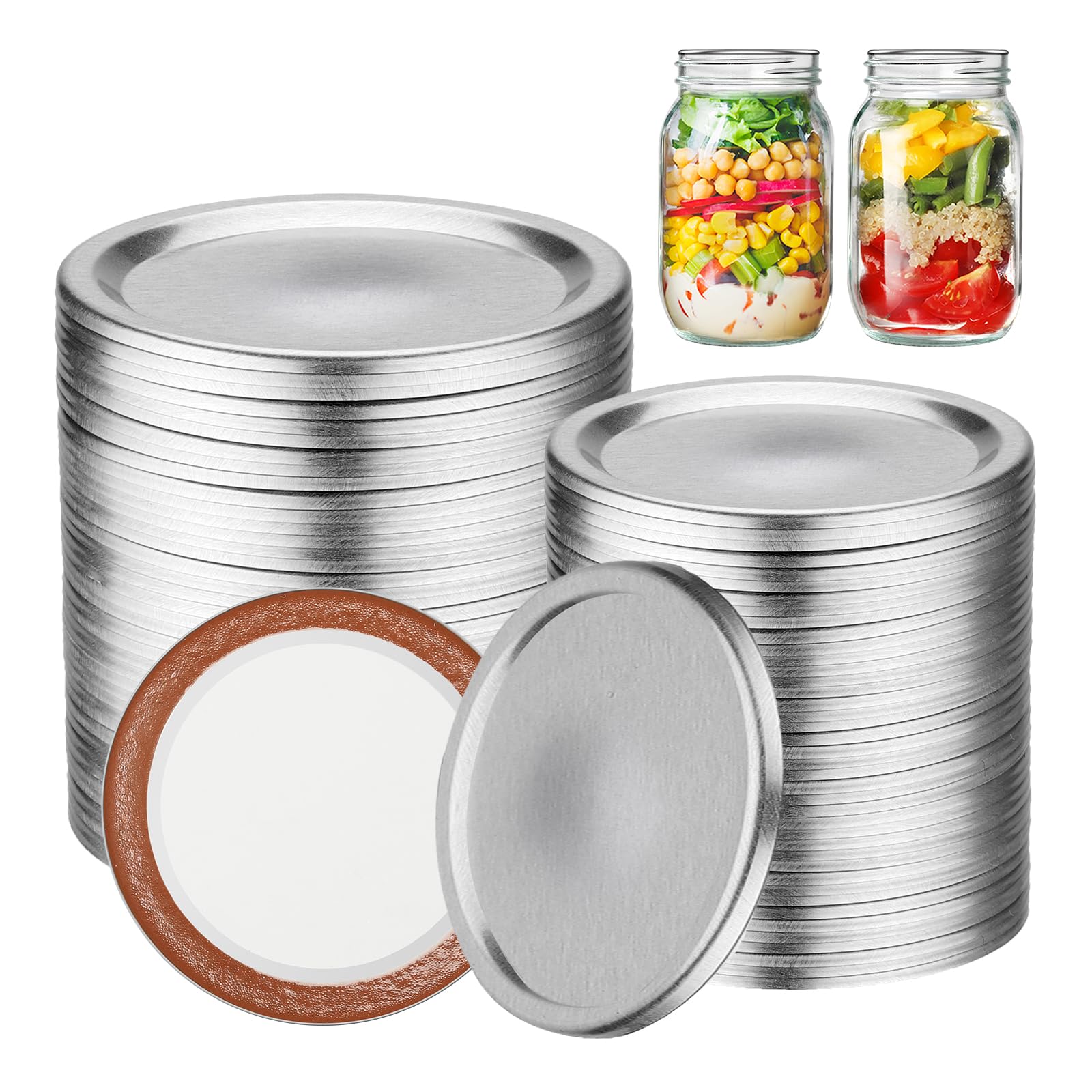 Photo 1 of Canning Lids Regular and Wide Mouth, Mason Jar Lids Only for Ball, Kerr Jars (56)
