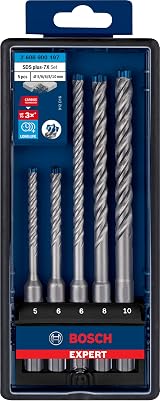 Bosch EXPERT SDS plus-7X Hammer Drill Bit Set 5/6/6/8/10 mm 5-pc view 2