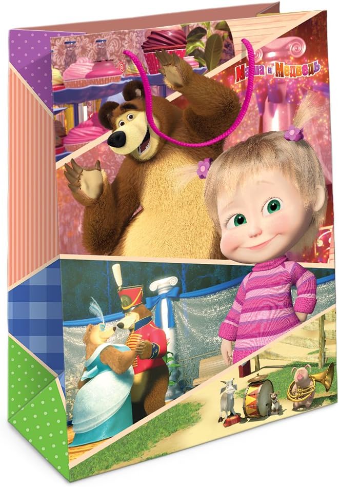 Gift Paper Shopping Bags Masha and the Bear Russian Doll