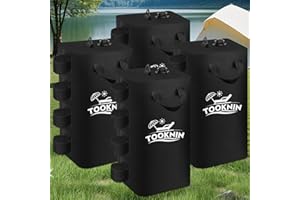 TOOKNIN Canopy Water Weight Bag,220 LBS Canopy Tent Weight,Gazebo Weights Heavy Duty Leg Weights for Pop Up Canopies Outdoor Shelter Umbrella Pool Ladder,Set of 4, Black