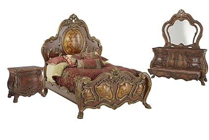 Amazon Com Aico Chateau Beauvais Bedroom Set With Queen Bed