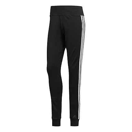 adidas Damen D2m Cuffed 3-Stripes Hose