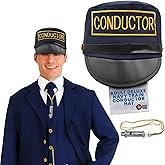Nicky Bigs Novelties Train Conductor Hat, Train Engineer Hat, Polar Express Conductor Hat, Trains Conductor Costume, Trains Engineer Costume
