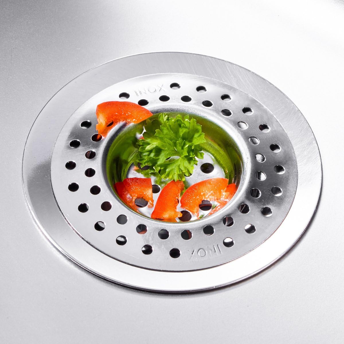 Westmark 2 Sink Strainers, ø 7 cm, round, stainless steel, silver, 52082270, 7 x 7 x 1 cm - Image 4