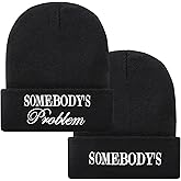 Funny Beanie for Men and Women,Cool Embroidered Knit Hat Warm Winter Funny Hat