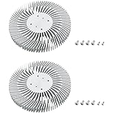 Briny River 2pcs 90mmx10mm Round Aluminum Heat Sink Cooling 10W LED Light