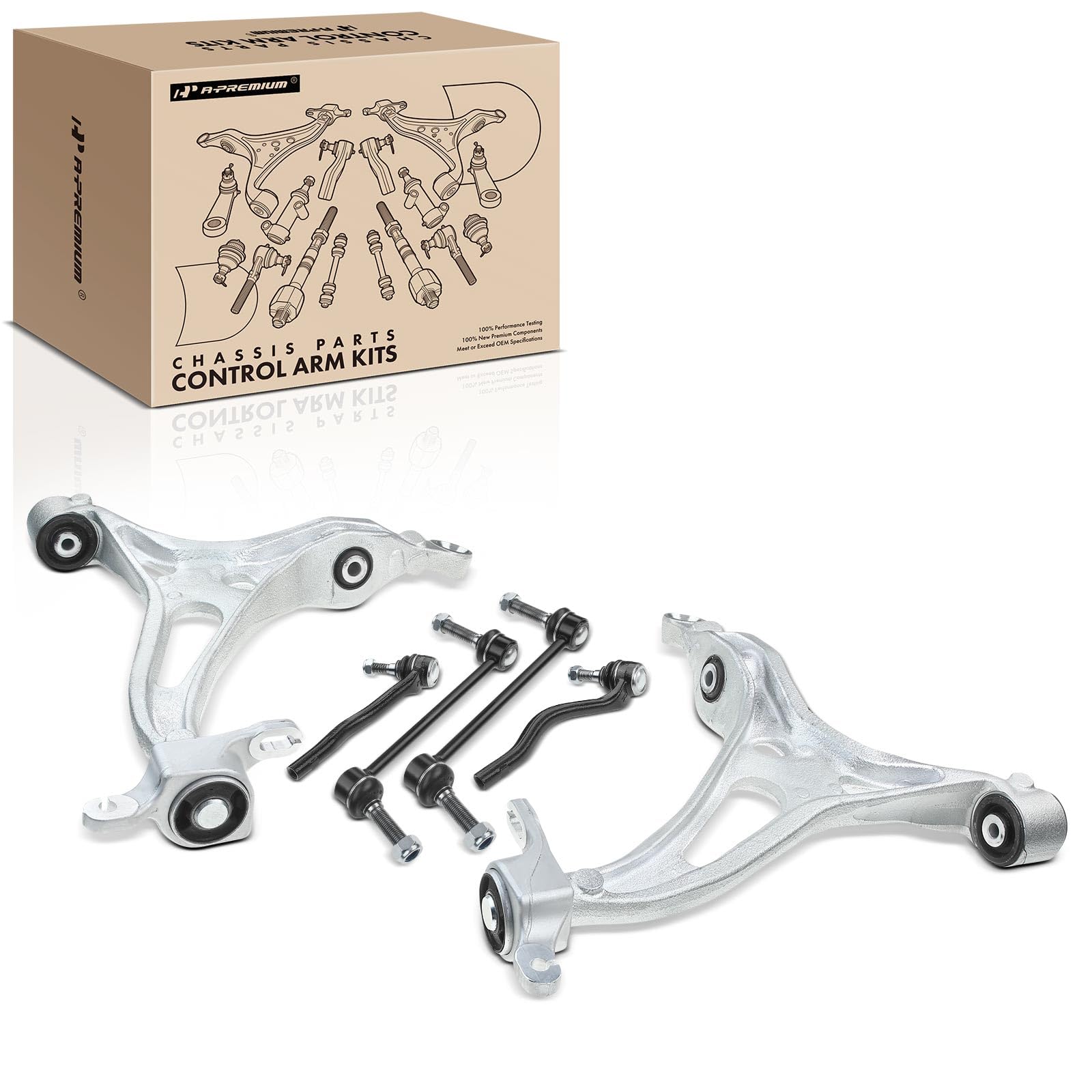 Photo 1 of A-Premium Set of 6, Front Lower Control Arm, Sway Bar Link, Outer Tie Rod End, Compatible with Mercedes-Benz - 2006-2012 - GL320 GL350 GL450 GL550 & ML320 ML350 ML450 ML500 ML550