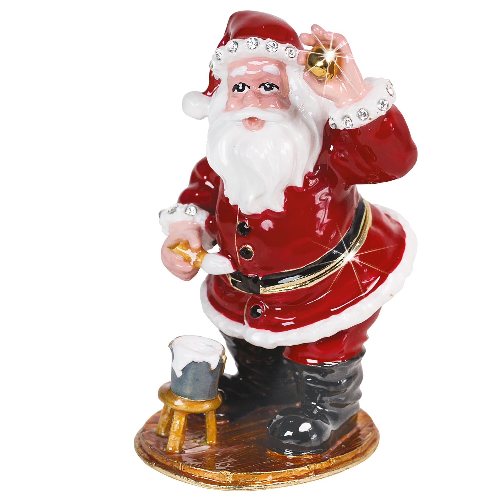 Craycombe Trinkets 6074 Santa Painting Baubles Trinket Box