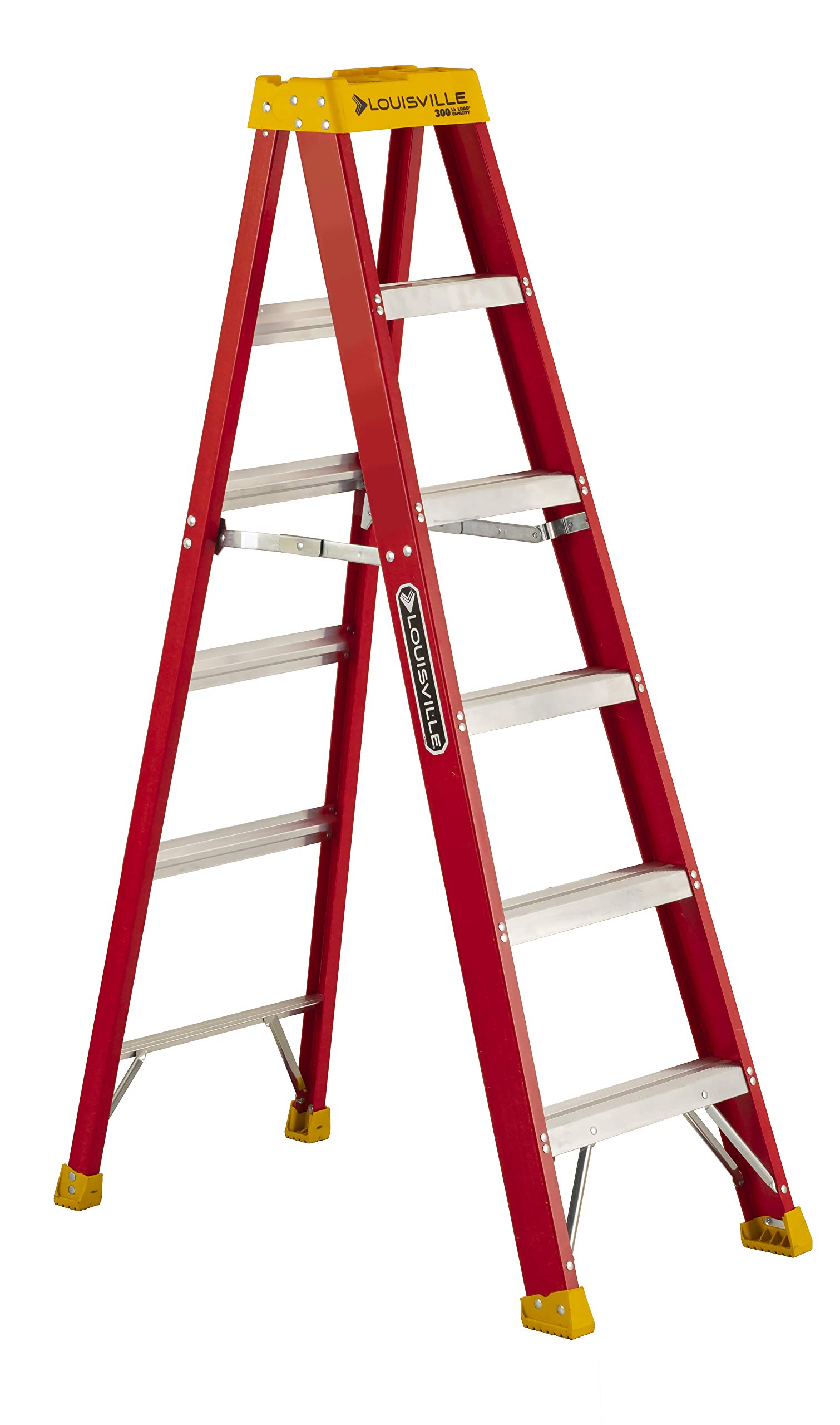 Photo 1 of Louisville Ladder 6-Foot Fiberglass Step Ladder, 300-Pound Load Capacity, Type IA, L-3016-06