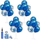 ZJDHPTY Blue Balloon Stand Centerpiece Table Decorations for Men's Birthday Father's Day Retirement Graduation Decorations Class of 2026 New Years Eve (Blue set4)