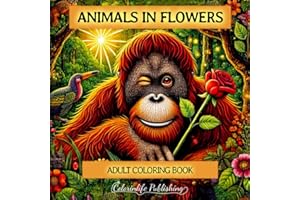 Animals In Flowers Adult Coloring Book for Women: In Legends, an Animal Represents Us. Discover Yours, and as You Color It, You Will Embark on a ... and Self-Discovery Through its Symbolism.