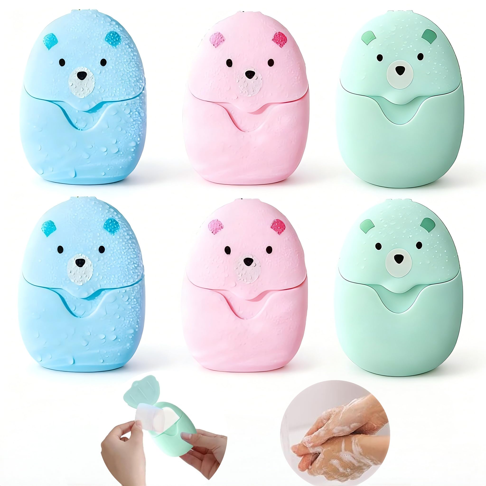 Vikrami lighting Travel Wash Soap Sheets 6 Boxes (300 Sheets), Portable Disposable Paper Soap, Hand Washing Soap for Travel, Camping, Hiking & Outdoor Use