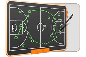 Wicue 15in LCD Electronic Basketball/Baseball/Soccer/Footbal/Hockey/Tennis Coach Board, Digital Strategy Tactic Marker Board with Stylus Pen for Sports Training, Education, Coach Gift