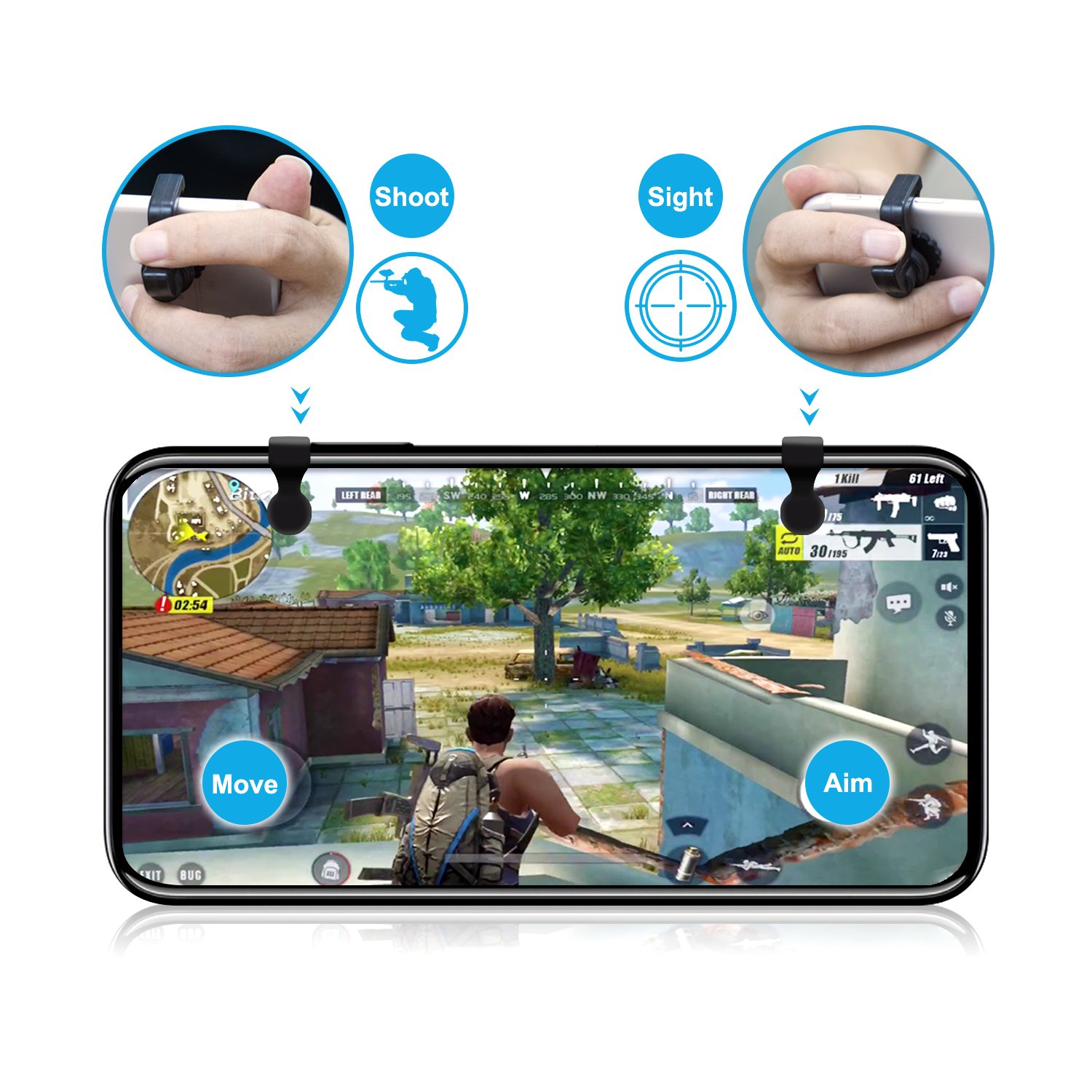 Ergonomic Design Holder Handgrip Compatible Games As Pubg Knives Out Rules Survival Keten Sensitive Shoot Aim Trigger Fire Buttons L1r1 Mobile Game Controller Kit 1pair 1gamepad Accessories Game Hardware Ty Store Net