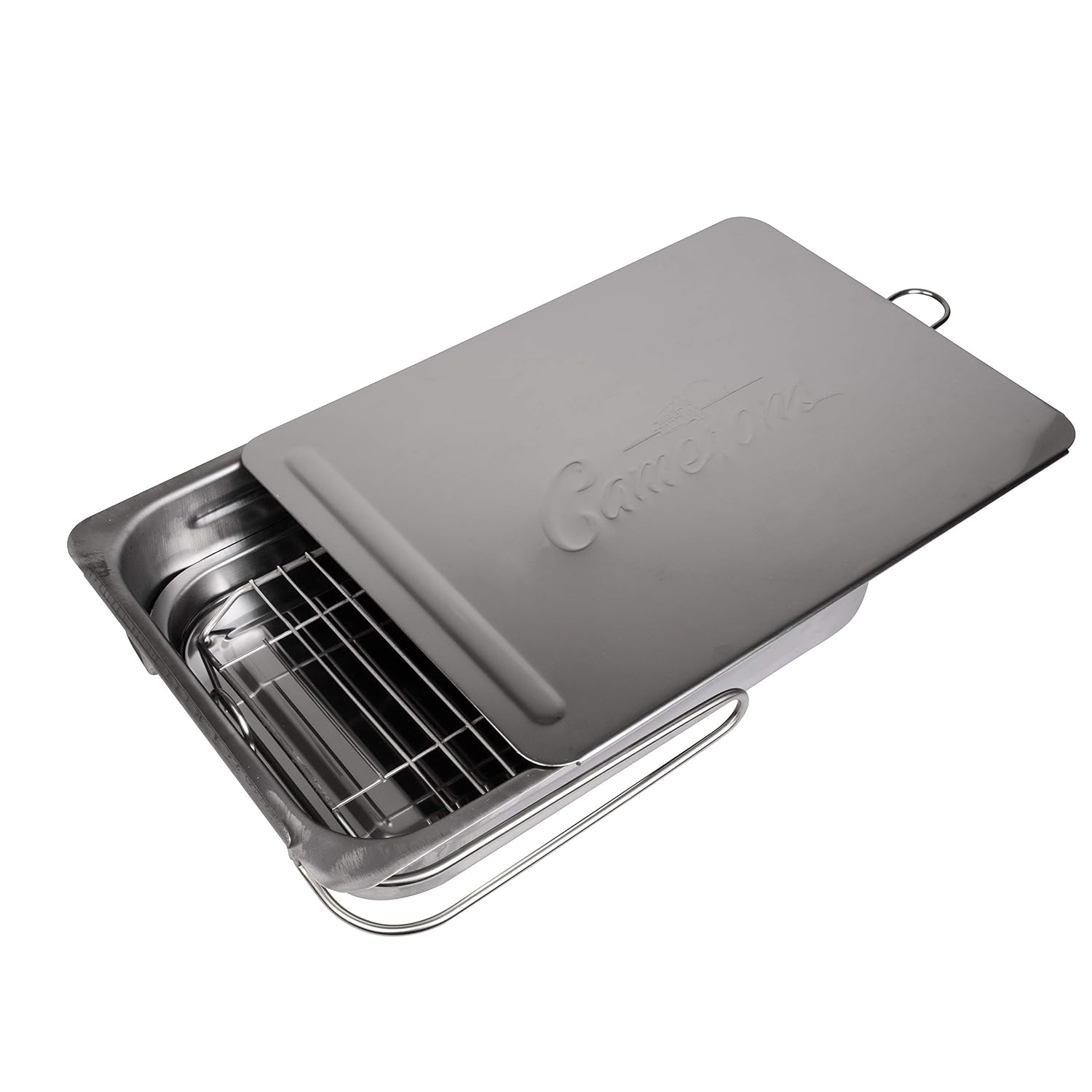 Camerons S491 Stainless Steel Stovetop Food Smoker, 90mm Height, 390mm Width, 280mm Length, 3 1/2(H)x 15 1/2(W)x 11(L)"/ 90x 390x 280mm - Image 4