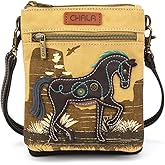 CHALA Double Pocket Xbody Women RFID Protected Canvas Crossody Purse with Adjustable Strap | Double Pocket, Xbody, RFID Protected, Adjustable Strap