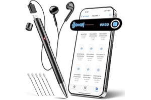 EAKKOR Professional Voice Recorder for Lectures Meetings,Digital Voice Activated Recorder with Playback,64GB(4400Hrs) Dictaphone Audio Recording Device with AI Noise Cancellation,Support OTG